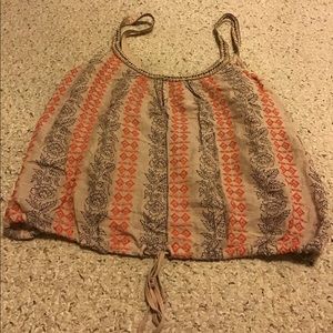 FREE PEOPLE INDIA BOHO TANK TOP LINEN SZ 10 GUC